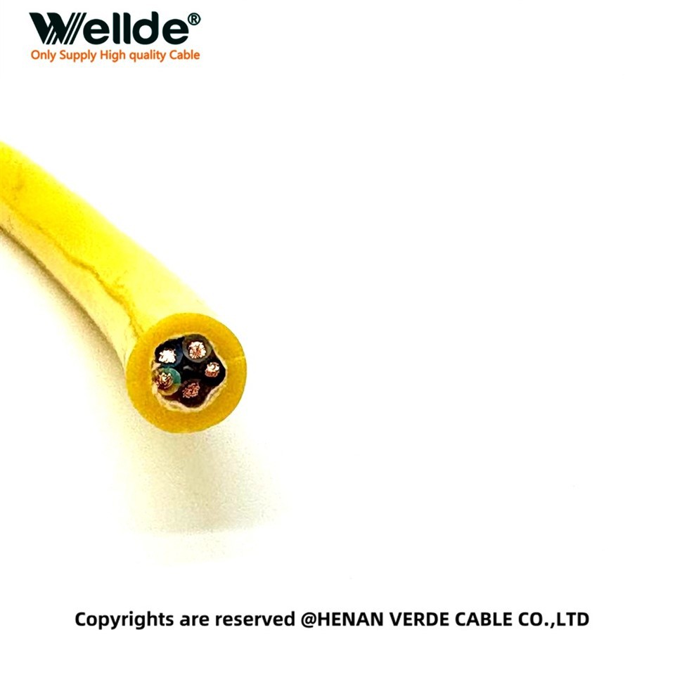 5 core PUR spiral cable for automation